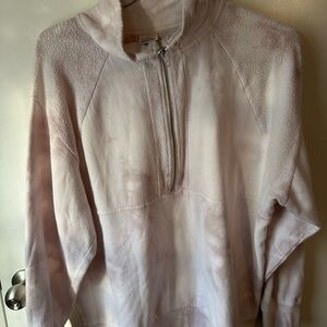 PINK Victoria's Secret Light Pink Quarter-Zip Sweatshirt